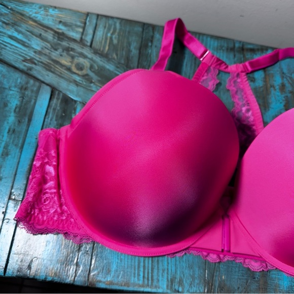 Torrid XO Pink Plunge Push-Up Front-Close Underwire Lace Bra Size 46DDD - Picture 7 of 16